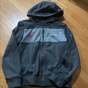 Nike Air Grey/Charcoal and Red zip up hoodie